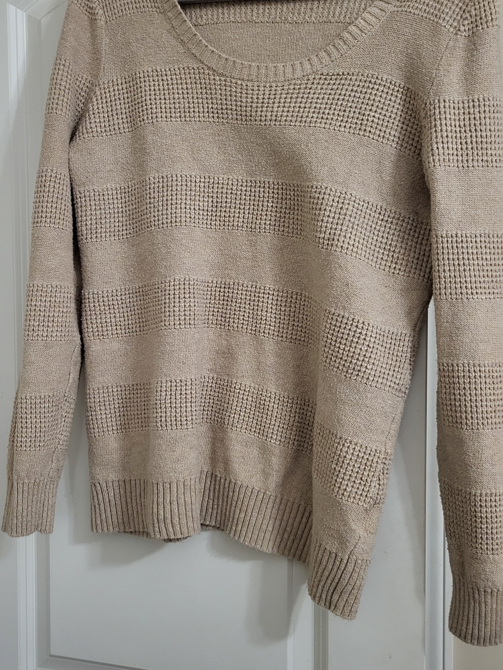 Men's Knit Stripe Sweater - Beige